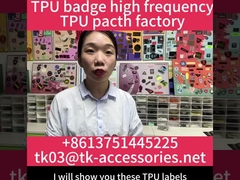 พิมพ์โลโก้ Heat Transfer TPU Patch โลโก้หลักสำหรับแบรนด์ที่มีชื่อเสียง