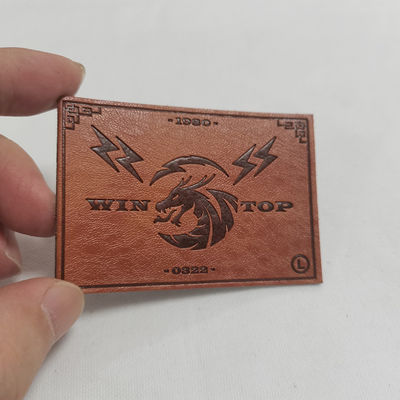 Custom Embossed Leather Patches Heat Transfer Iron On Genuine Leather Labels Designed For On Clothes Bags Shoes And Hats