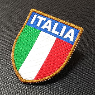 Vibrant Tri-Color  Shield Embroidered Patch (Iron-On, 3" Polyester Badge)