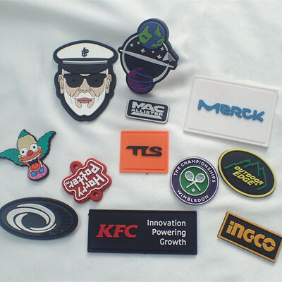 Oem Custom Soft  Rubber Silicone Patch on  Heat Transfer Logos Clothing Label 3d Embossed Pvc Badge