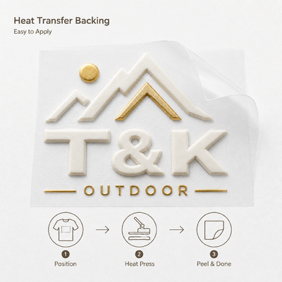 3D Embossed Logo Eco-Friendly Customized Design Rubber Badge Silicone Heat Transfer Patch