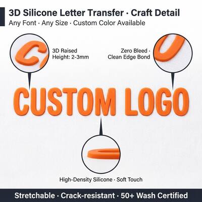 Flexible Silicone Heat Transfer Labels Ideal for Apparel and Industrial Uses Ensuring Strong Adhesion and Durability