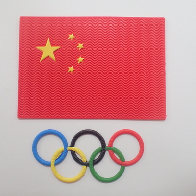 โลโก้ TPU Patch ป้ายการถ่ายเทความร้อน 3D Flag Five Ring สำหรับ Cap